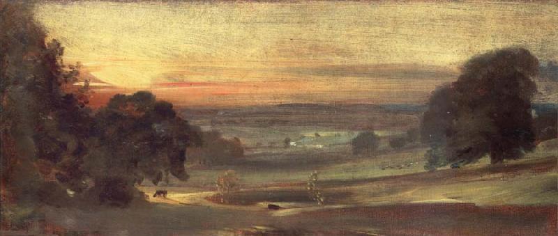 John Constable The Valley of the Stour at sunset 31 October1812 oil painting image